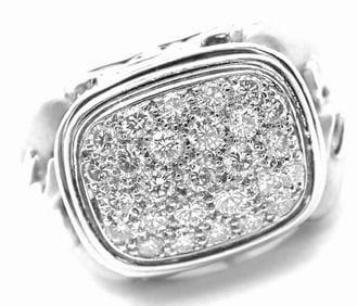 Carrera Y Carrera Dolphin Motif 18k White Gold Diamond Ring