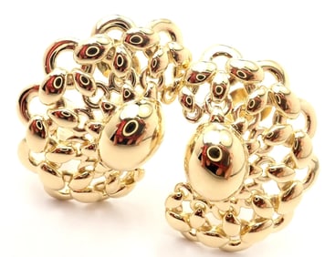 Hermes 18K Yellow Gold Large Earrings