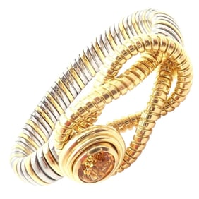 Cartier Hercules Knot 18k Yellow Gold Stainless Steel Citrine Bracelet