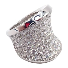 Cartier Chalice 18k White Gold Diamond Large Ring Paper