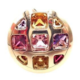 Cartier Pasha 18k Yellow Gold Amethyst Citrine Garnet Tourmaline Ring