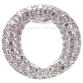 Tiffany & Co Elsa Peretti Sevillana Platinum Diamond O Ring