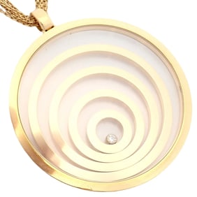 Chopard 18k Yellow Gold Extra Large Happy Spirit Diamond 5 Strand Necklace