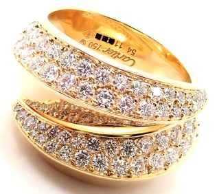 Cartier Panthere Gryph 18k Yellow Gold 2.50ctw Diamond Band Ring