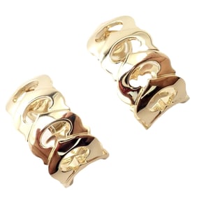 Cartier 18k Yellow Gold Signature C De Cartier Large Hoop Earrings