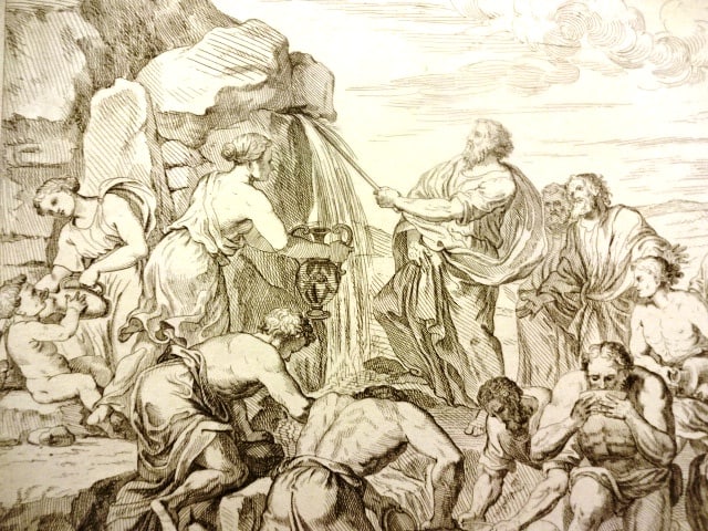1680 La Fage Etching Moses Striking Water (1 of 3)