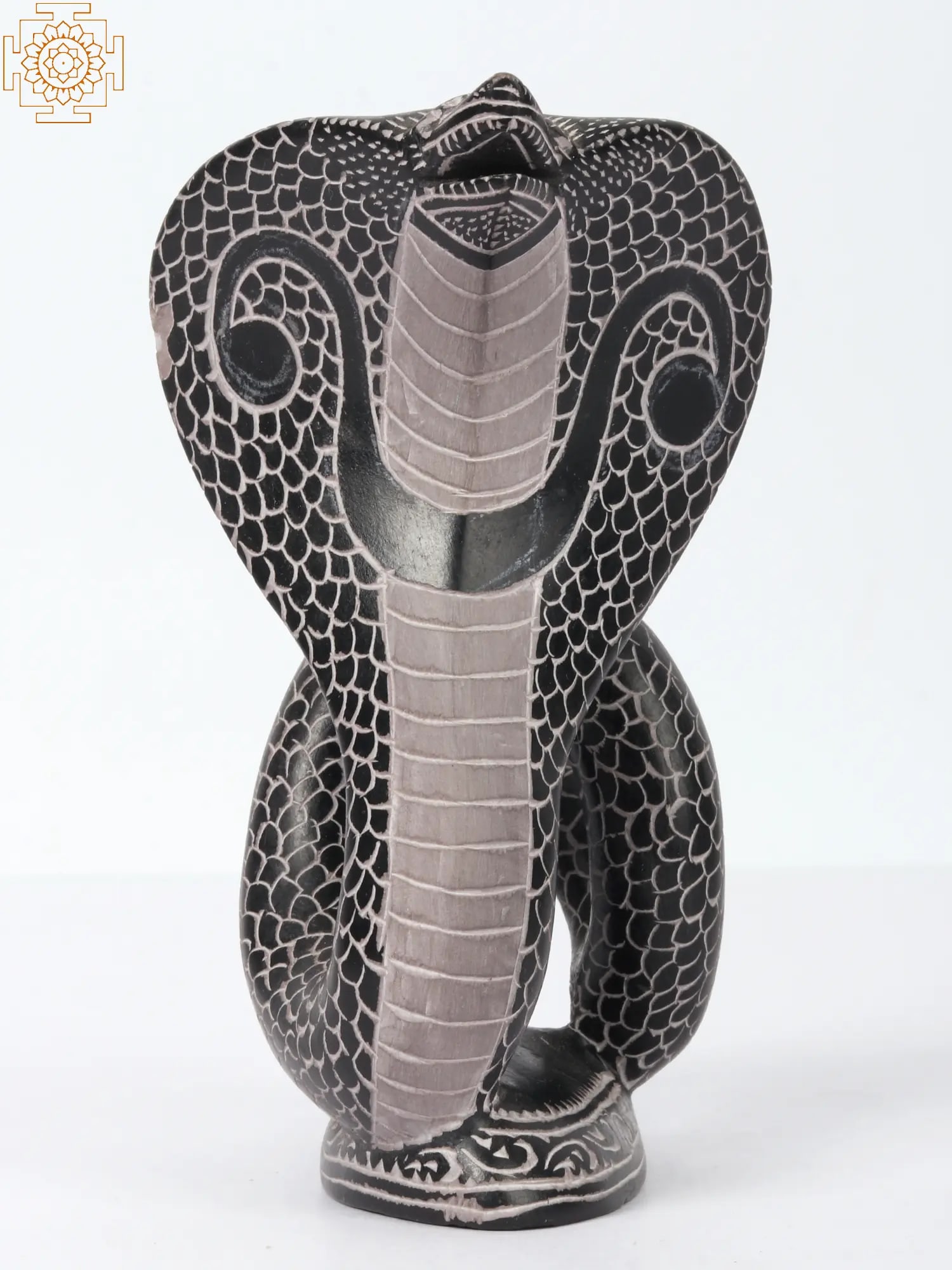 5" Small Kundalini Stone Statue from South India | Handmade: Title: 5" Small Kundalini Stone Statue from South India | Handmade Description: STONE STATUE FROM SOUTH INDIA (MAHABALIPURAM) Height: 5 inch Width: 4.5 inch Depth: 2.8 inch Weight: 345 gm Reserve: $10