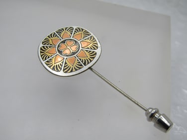 Vintage Reed & Barton Damascene Stick Pin, 2.5", 1980's
