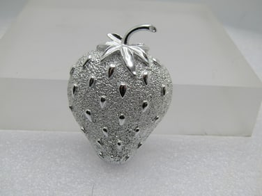 Vintage Strawberry Brooch, Sarah Coventry, 1960's-1970's