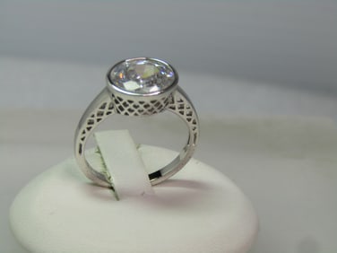 Quartz Crystal Ring, Marked .925, Signed CC, Sz. 7.5, 1990's