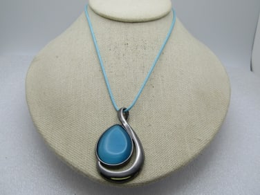 Lia Sophia Shimmery Teal Necklace, 16"-18"
