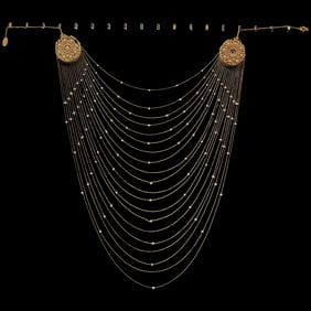 Antique Victorian Etruscan Revival 20k Gold Seed Pearl Mulit Strand Necklace-Spectacular