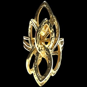 Vintage Abstract 18k HGE Ring