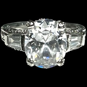 Vintage Estate Oversized Statement Filigree Engagement Ring