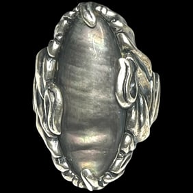 Estate Signed Carolyn Pollack Sterling Silver Statement Ring