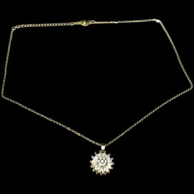 Estate Spinning Flower Necklace