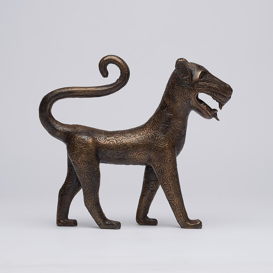 Gorgeous Walking Benin Leopard Sculpture - Bronze (1 of 10)