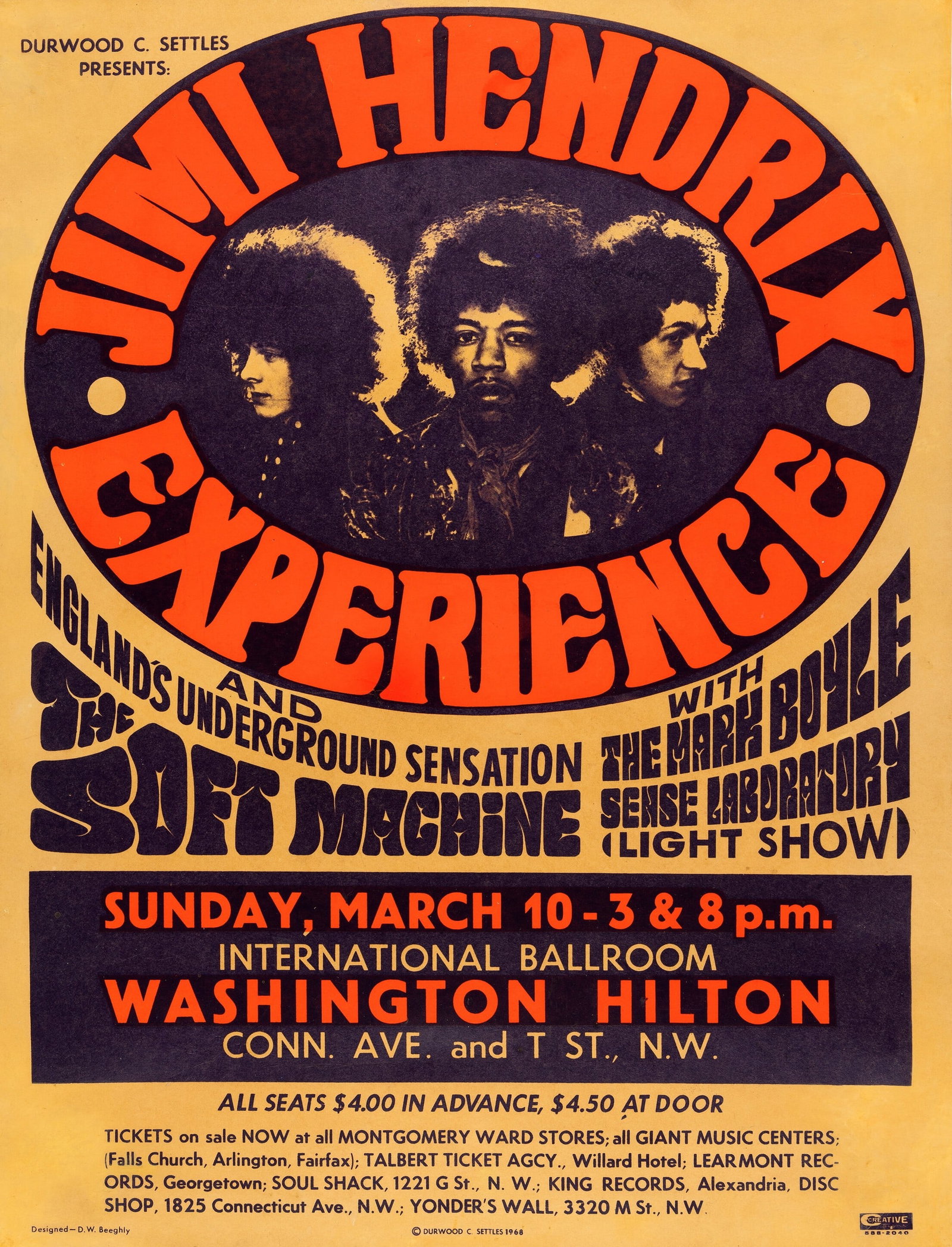 Jimi Hendrix Hilton Concert Poster (1 of 1)