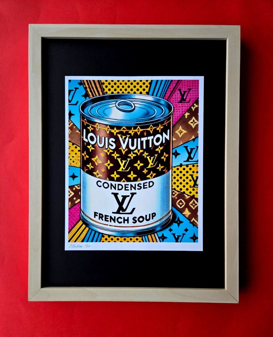 CHIARA BELLINI | LUXURY SOUP Hand Signed Authentic Print LtdEd COA: In her latest project, Chiara Bellini launched a collection of pop art-inspired soup cans titled Luxury Soup Cans. Inspired by pop art icons like Andy Warhol and his famous soup can series, Bellini re