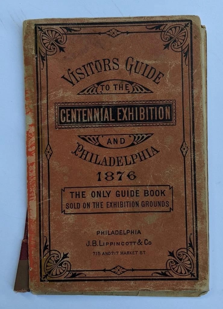 1876 PHILADELPHIA CENTENNIAL EXHIBITION GUIDE BOOK, J B LIPPINCOTT & CO. w MAP s (1 of 6)