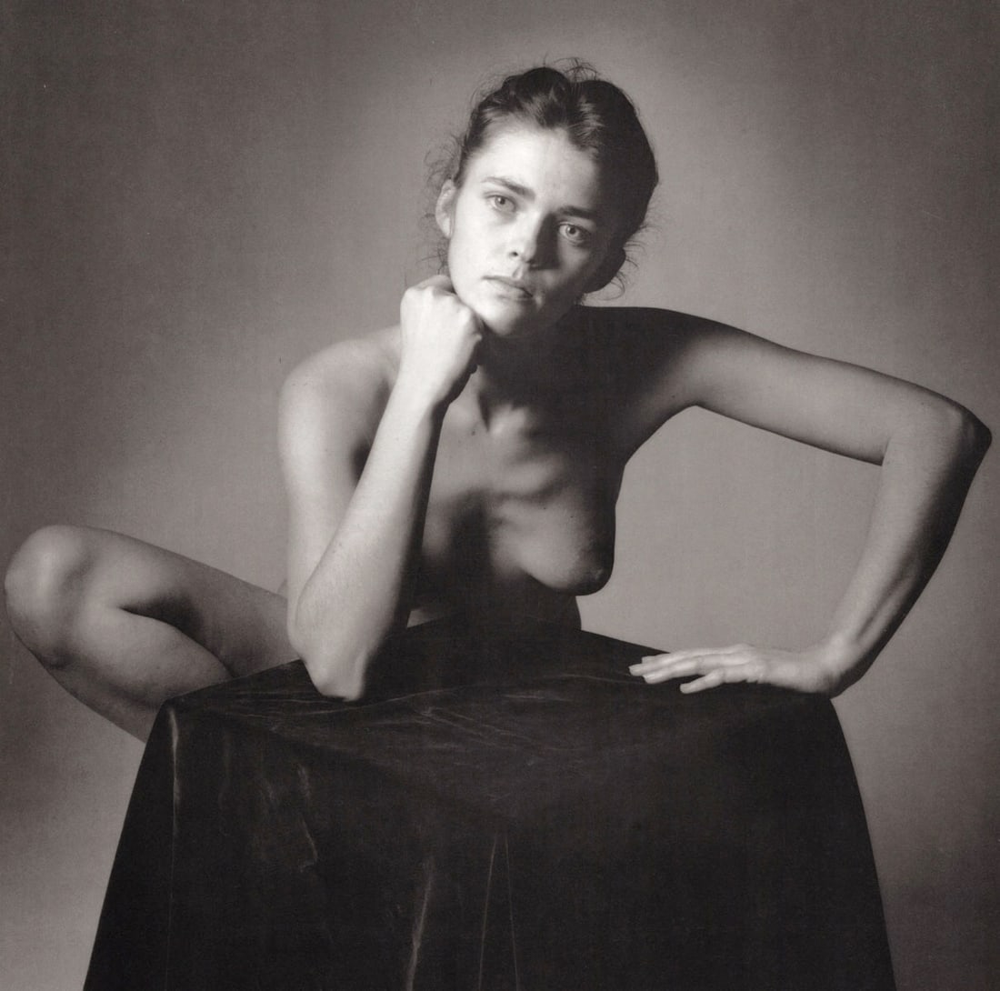 JEANLOUP SIEFF - Dominique, 1963: Artist: JEANLOUP SIEFF Print Title: Dominique, 1963Medium: Duotone Print Printed 1980’s in France Image size (inches) approx. 10 x 10” Jeanloup Sieff (1933-2000) was a French photographer