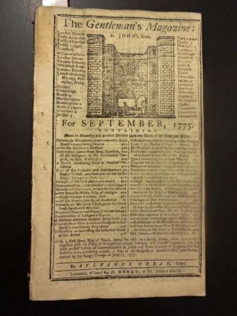 1775 Magazine Revolutionary War Bunker Hill Plan