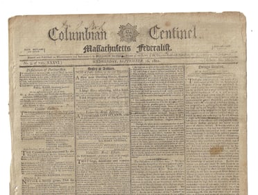 1801 Federalist Newspaper Lord Nelson Barbary