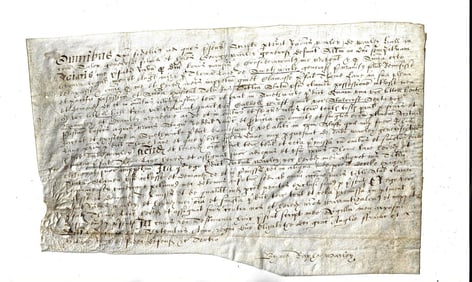1561 English Elizabethan Vellum Deed Smethwick