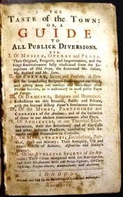 1731 The Taste of the Town Diversions of London
