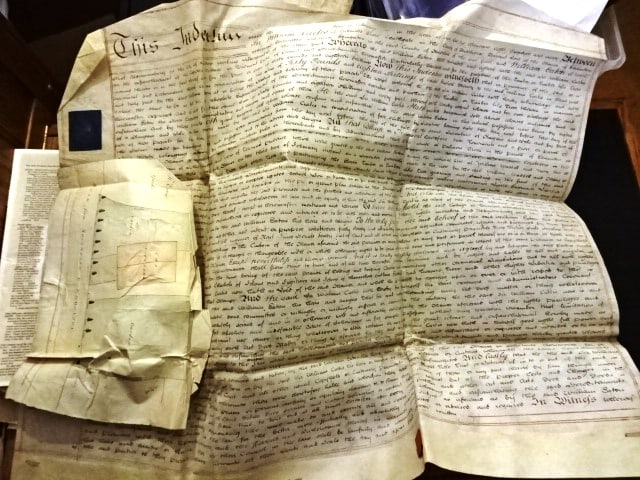 1807 English Vellum Indenture Handcolored Survey (1 of 4)