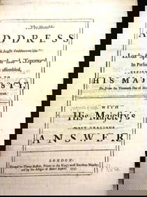 1747 Address to the King By House of Lords