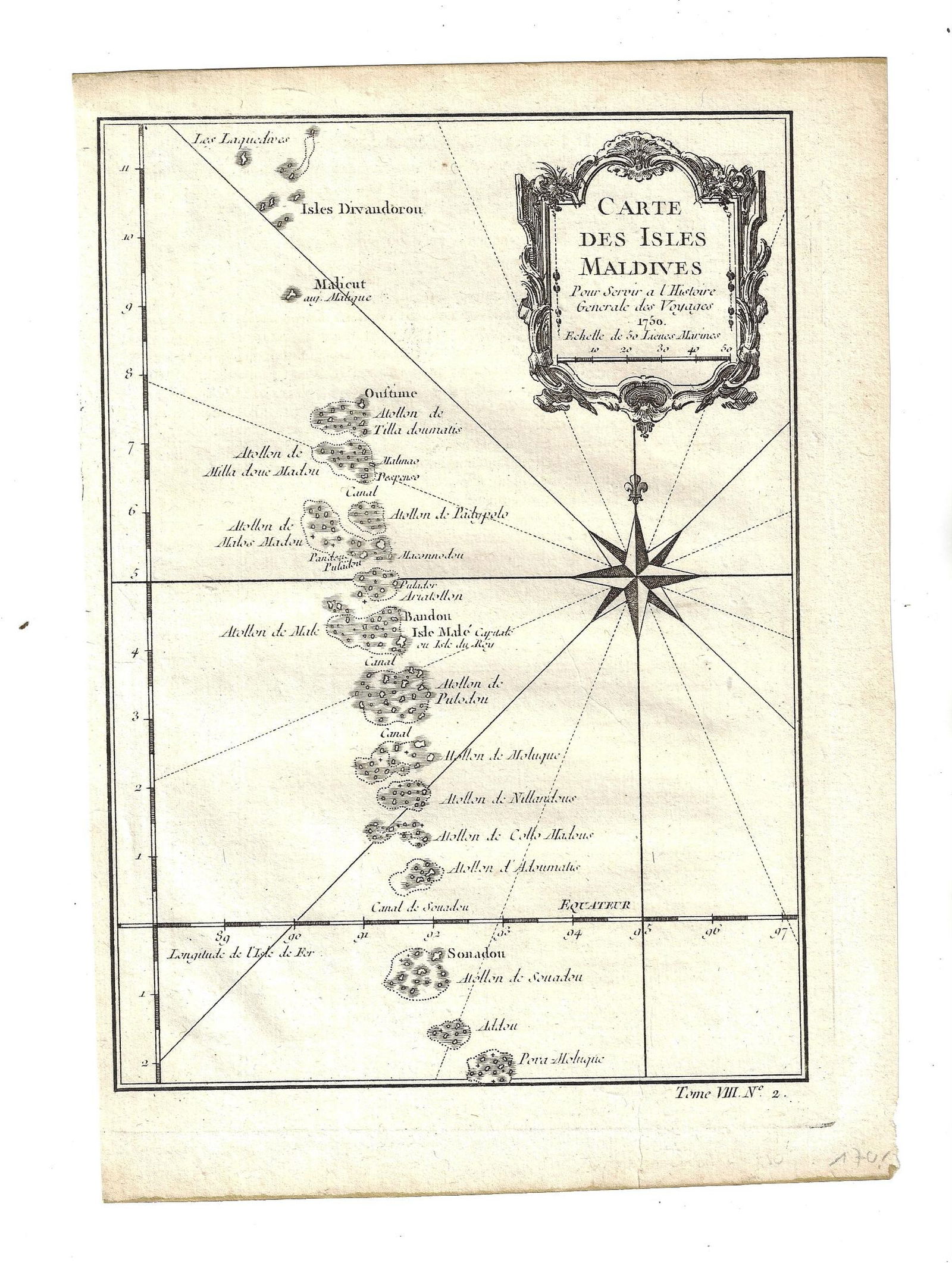 1750 Bellin Map of Maldive Islands (1 of 1)
