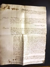 1781 Nicely Penned Abstract of Title Kent