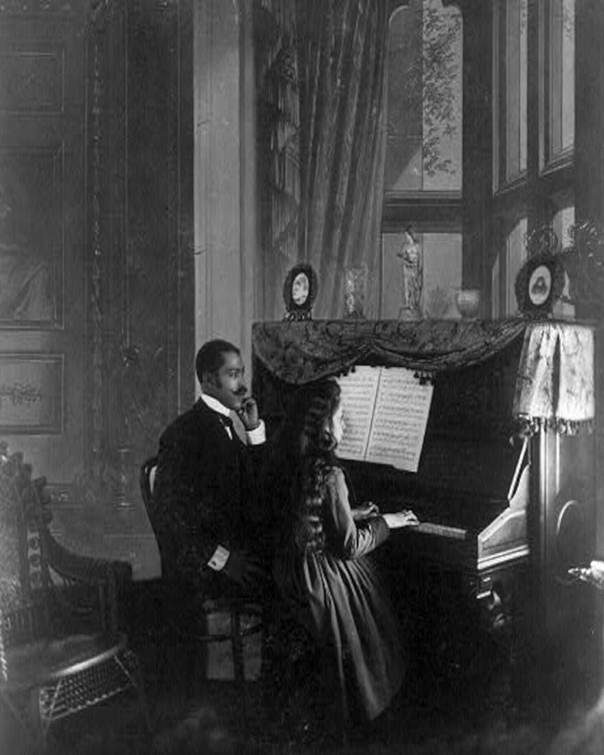 1899, PIANO LESSON: Title: 1899, PIANO LESSON Artist/Source: W.E.B. DU BOIS COLLECTION Original Date: (SEE TITLE) Dimensions: 8X10 or 10X8 ACCORDINGLY Description: || UNITED STATES SHIPPING ONLY! || This lot is a Dye Bas