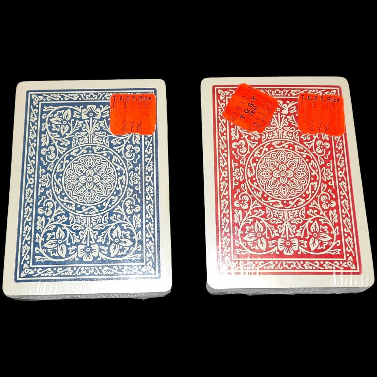 Pair of Western Publishing Co. Playing Cards Linen Finish Plastic Coated NOS (1 of 6)