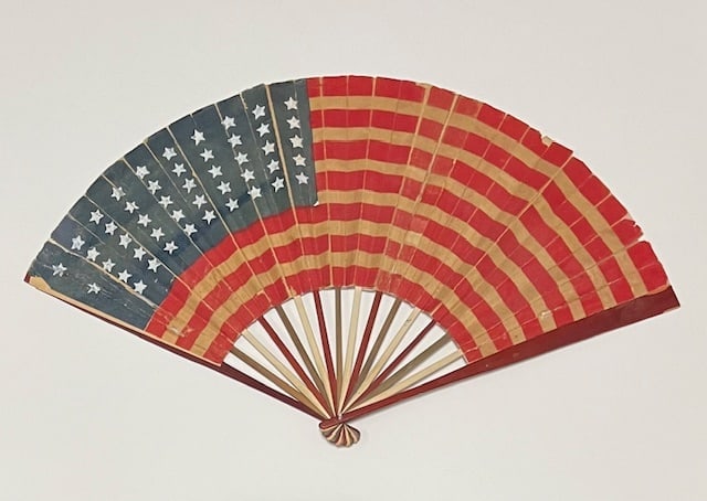 Ca. 1906, Scarce 47 Star US American Flag Fan, New Mexico (1 of 6)