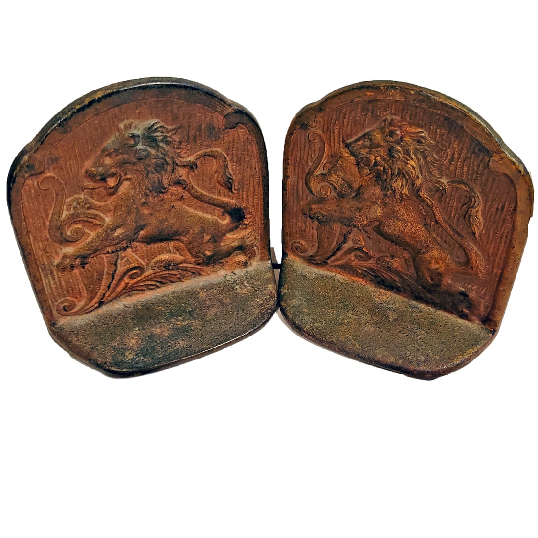 Early 20th Century Neoclassical Fighting Lion Vintage Bookends (1 of 5)