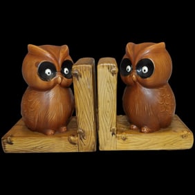 Lefton Owl #H4837 Porcelain Bookends