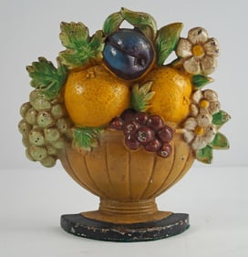 Antique Fruit Bowl Cast Iron Hubley Doorstop