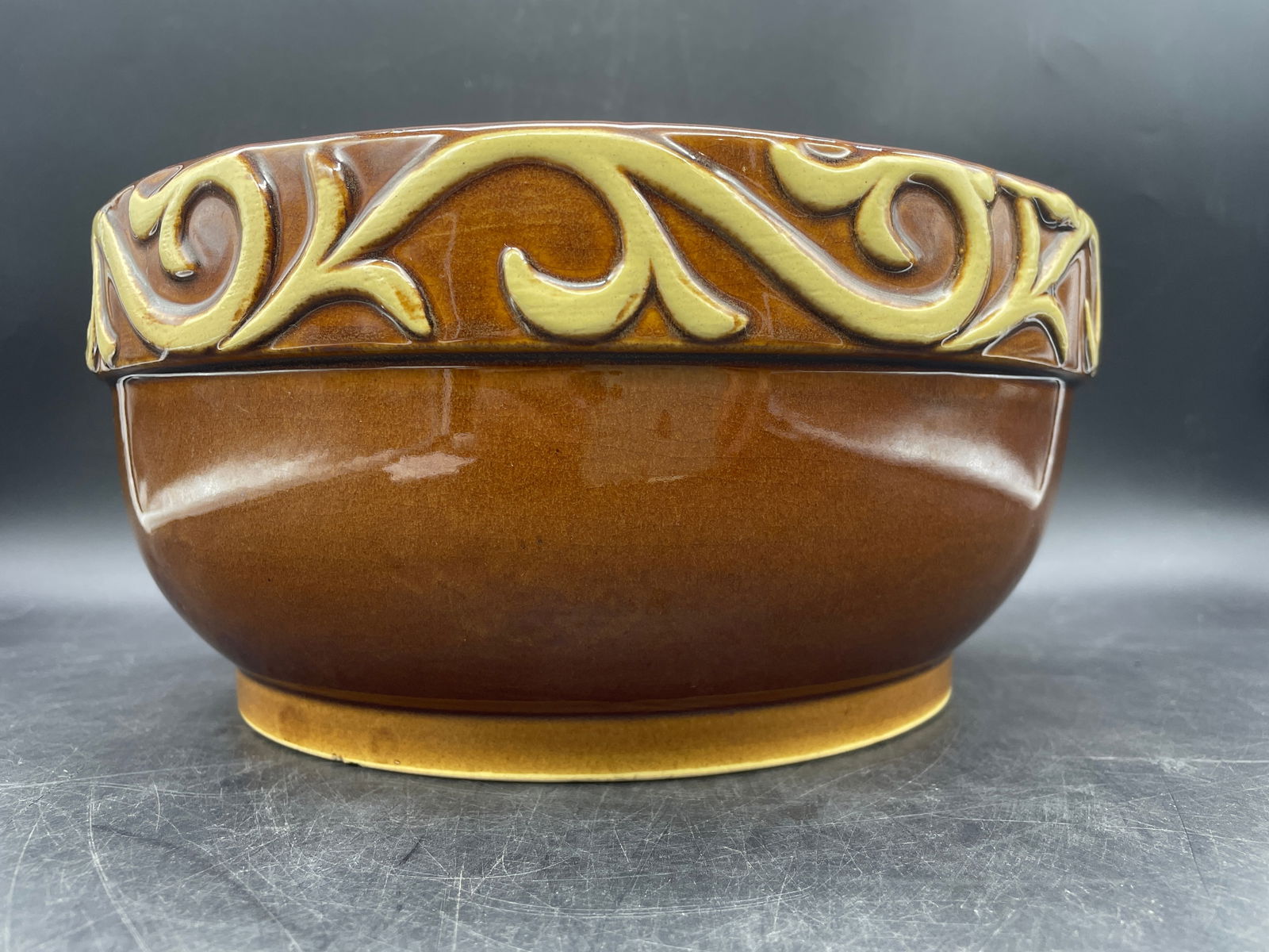 Primitive Farmhouse Swirl Band Mixing Bowl 10" (1 of 8)