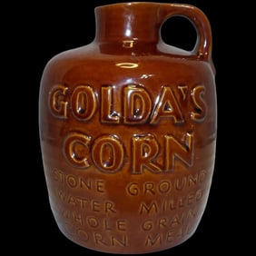 Vintage 1951 Frankhoma Goldas Corn Meal Jug