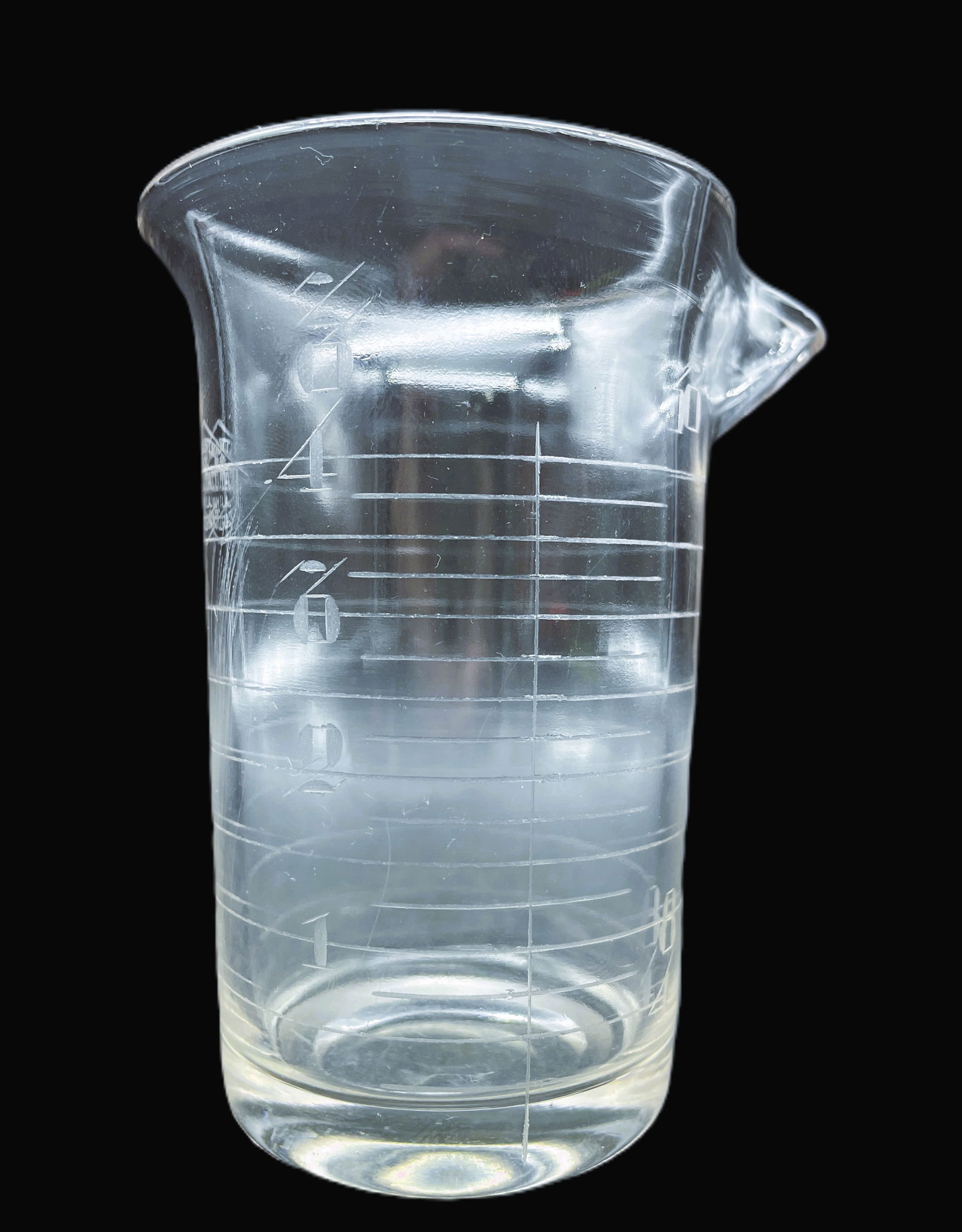 Antique Apothecary Pharmacy Etched Glass Measure Whitall Tatum (1 of 8)