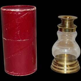 Vintage Victorian Brass and Glass Magnifying Jar