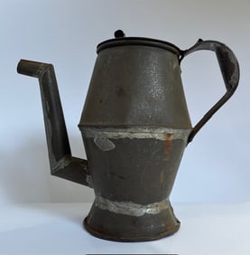 VERY FOLKY PENNSYLVANIA 19TH CENTURY TIN TOLE TOLEWARE COFFEE POT