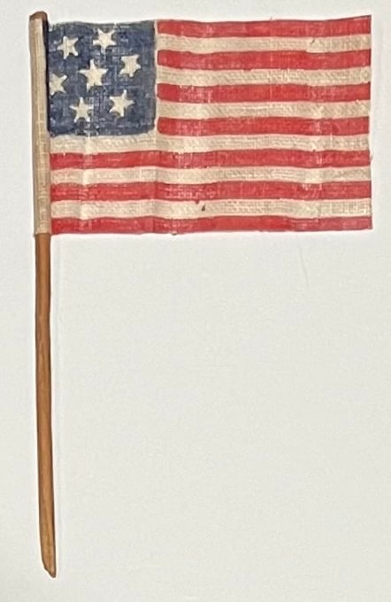 Old Vintage Civil War Southern Sympahtizer 7 Star US Parade Flag (1 of 3)