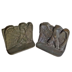 Vintage Bald Eagle Cast Iron Bookends by Snead