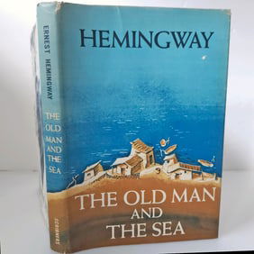 The Old Man and the Sea: Ernest Hemingway Book of the Month Club 1st Edition 1952 Hard Cover Dust
