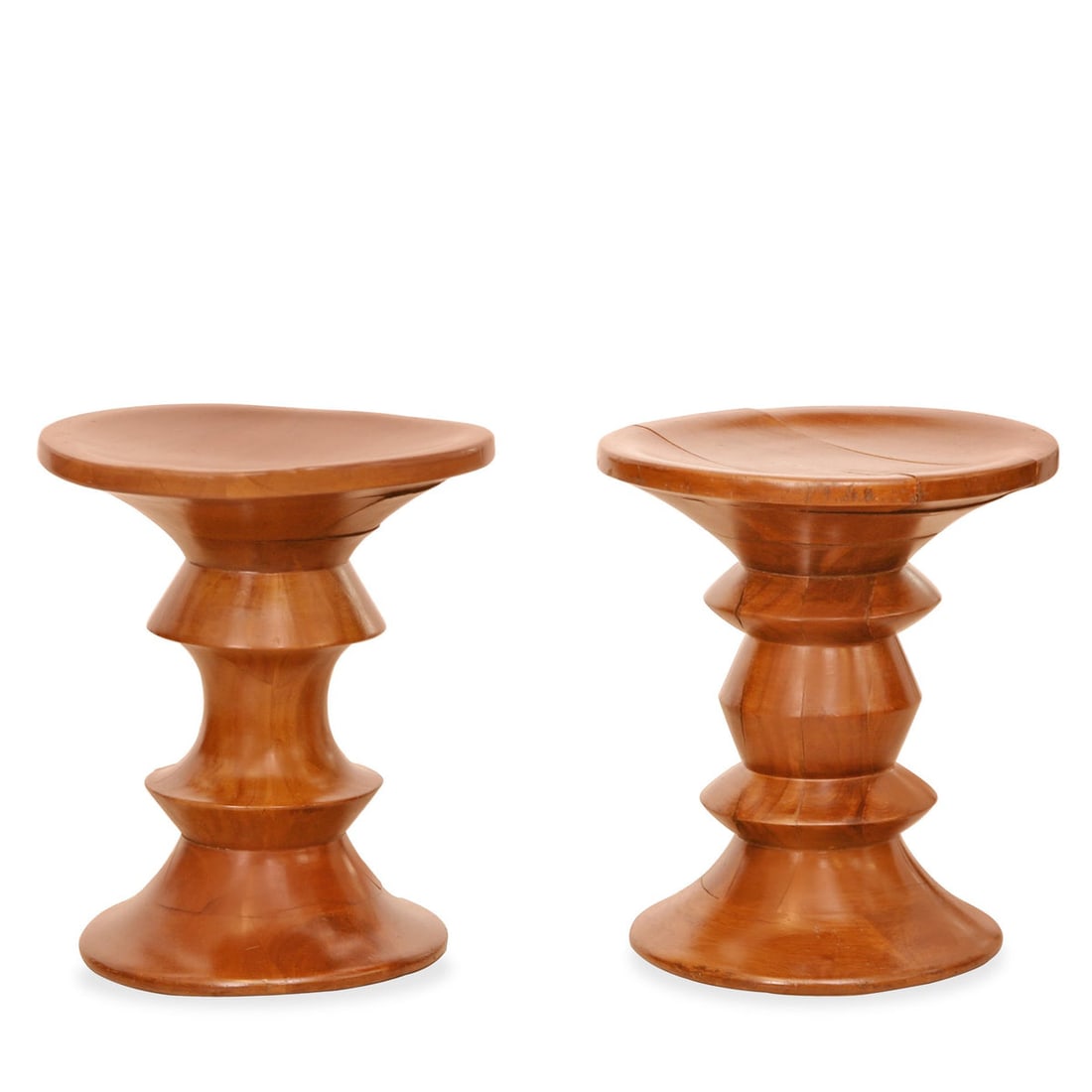 Vintage Charles and Ray Eames Time Life Stools B & C Circa 1960s (Set of 2): Title:Vintage Charles and Ray Eames Time Life Stools B & C Circa 1960s (Set of 2) Description:This set of two vintage Charles and Ray Eames Time Life Stools, models B & C, exemplifies iconic mid-centu
