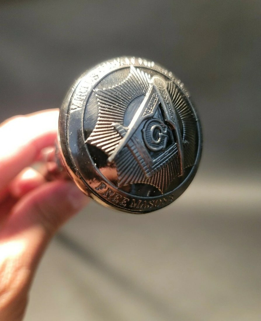 36" Free Masons Metal Walking Stick Cane (1 of 12)