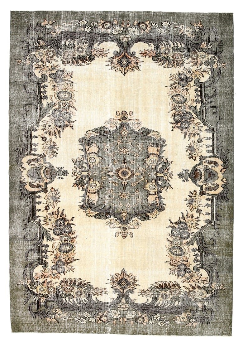 8'8'' x 6'0'' Handmade Vintage Wool Rug - 24659 (1 of 19)